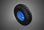 BLUE RIM RUBBER WHEEL TIRE TYRE HUB BEARING CART PNEUMATIC TREAD
