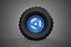 BLUE RIM RUBBER WHEEL TIRE TYRE HUB BEARING CART PNEUMATIC TREAD