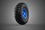 BLUE RIM RUBBER WHEEL TIRE TYRE HUB BEARING CART PNEUMATIC TREAD