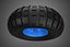 BLUE RIM RUBBER WHEEL TIRE TYRE HUB BEARING CART PNEUMATIC TREAD