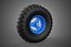 BLUE RIM RUBBER WHEEL TIRE TYRE HUB BEARING CART PNEUMATIC TREAD