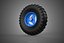BLUE RIM RUBBER WHEEL TIRE TYRE HUB BEARING CART PNEUMATIC TREAD