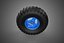 BLUE RIM RUBBER WHEEL TIRE TYRE HUB BEARING CART PNEUMATIC TREAD