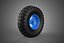 BLUE RIM RUBBER WHEEL TIRE TYRE HUB BEARING CART PNEUMATIC TREAD