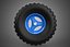 BLUE RIM RUBBER WHEEL TIRE TYRE HUB BEARING CART PNEUMATIC TREAD