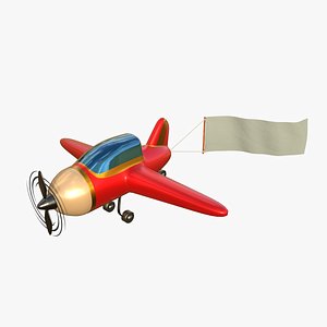 Airplane With Banner  Animated  Asset