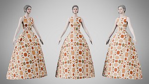 Dress 32 Terracotta Pebble Pattern