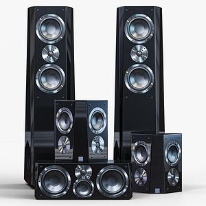 3D SVS Ultra Tower Surround System Piano Black model