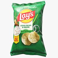 Lays Sour Cream and Onion Potato Chips Bag