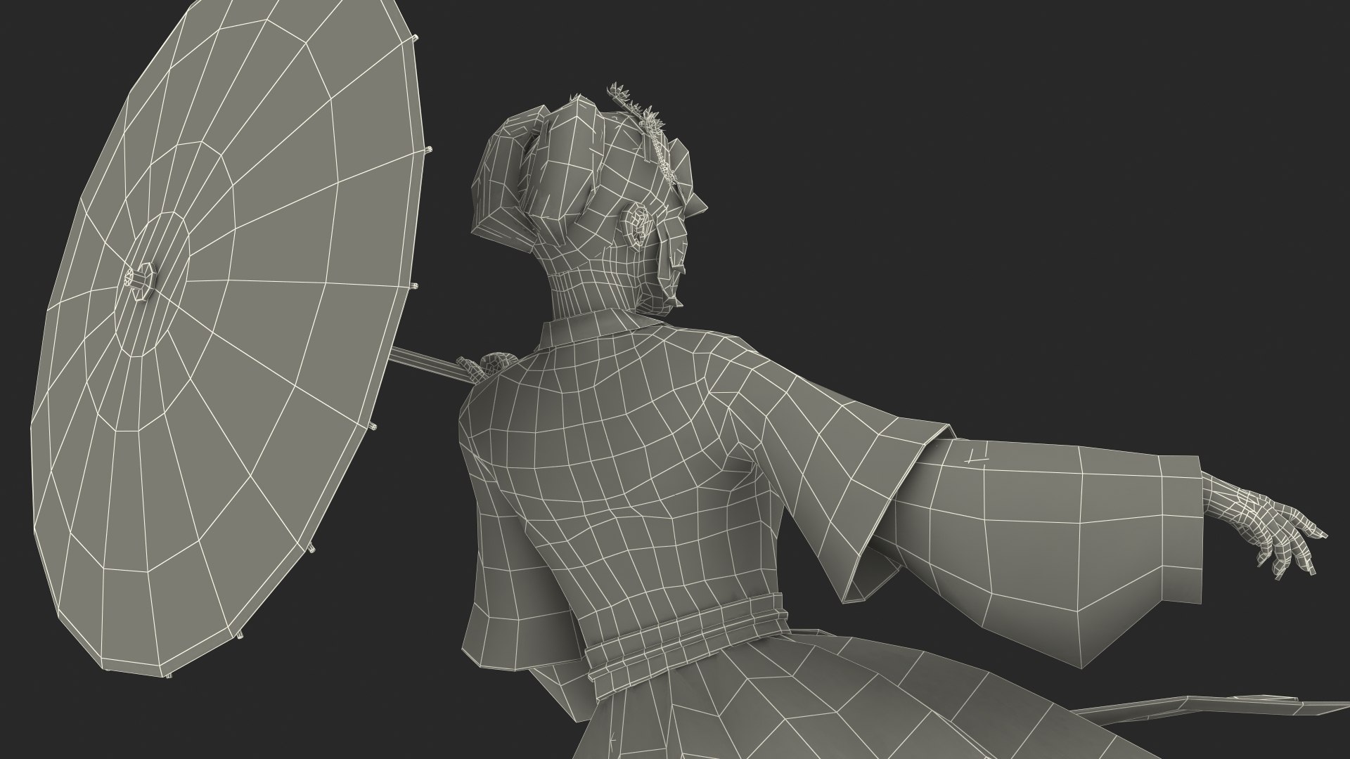 3D Traditional Style Chinese Young Woman Dancing - TurboSquid 2022803