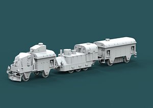 3D model armored train