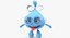 water drop cartoon lady character 3D model