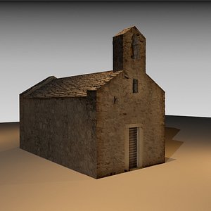 3d model stone church ix century