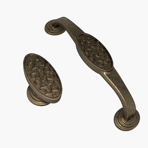 3D handle furniture bronze