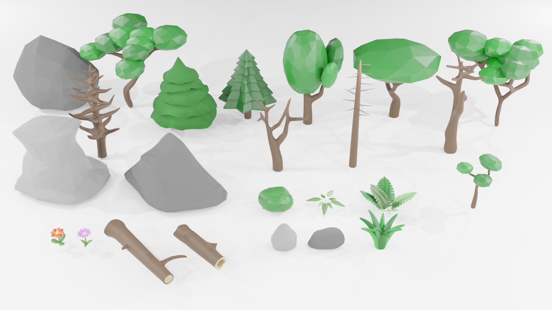 Ultimate Low Poly Nature Pack - Premium 3D Models For Digital ...