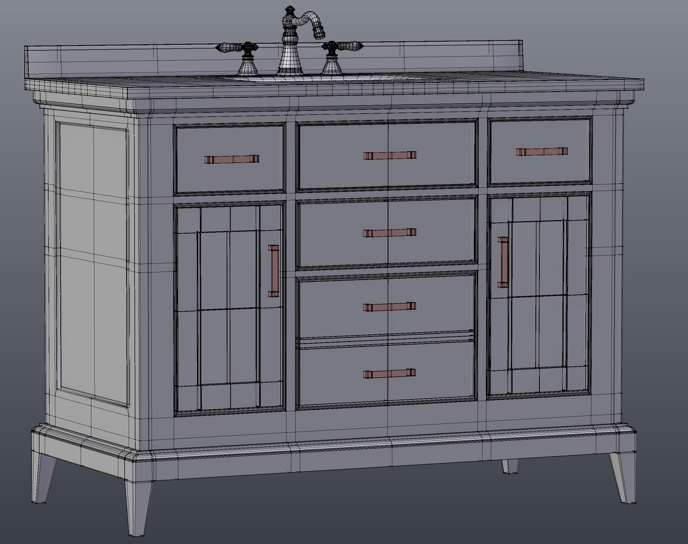 Bathroom Vanity Model - TurboSquid 1310583
