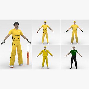 Cricket Players Yellow Dress Collection