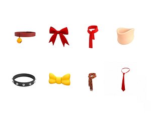 Neck Accessories Pack 1 3D model