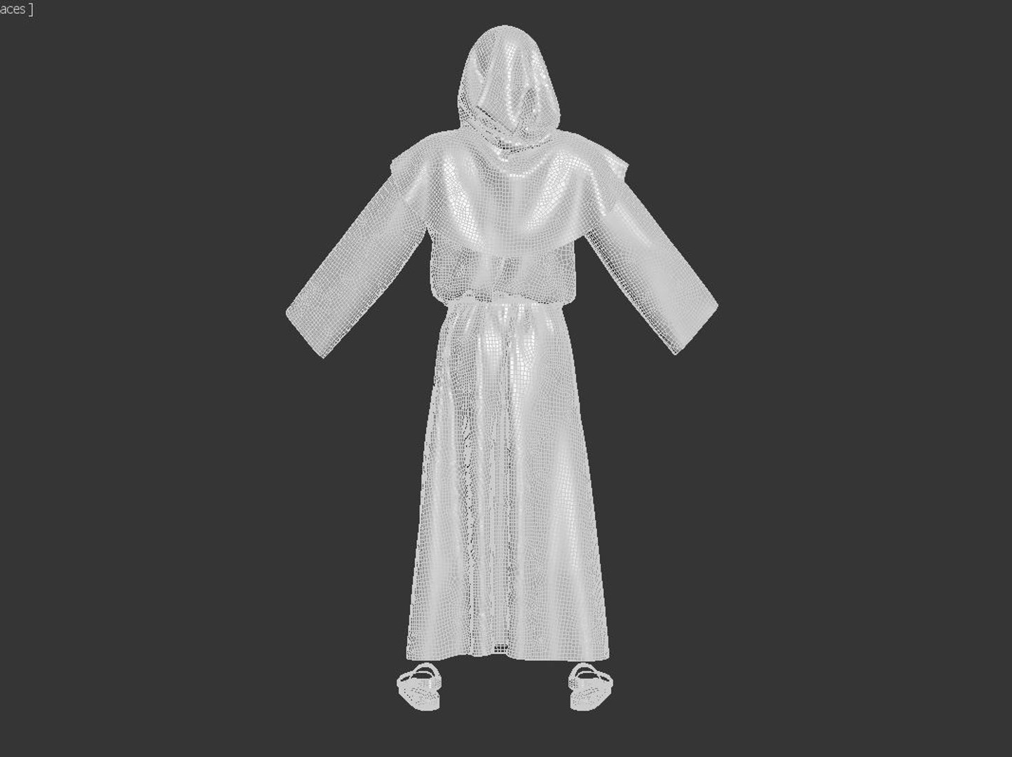 3D Rigged Monk Robe Clothes Model - TurboSquid 1555796