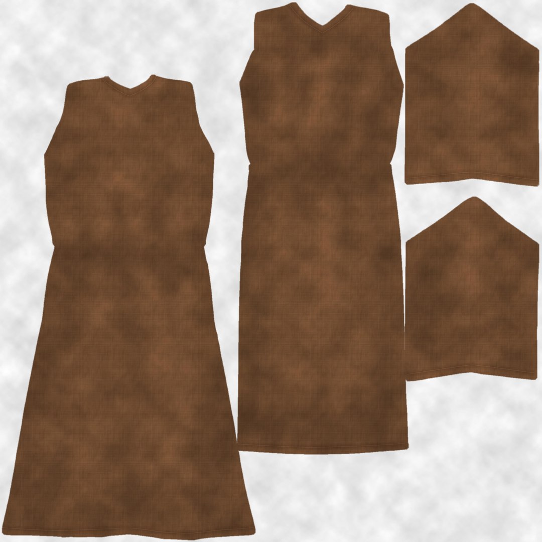 3D Rigged Monk Robe Clothes Model - TurboSquid 1555796