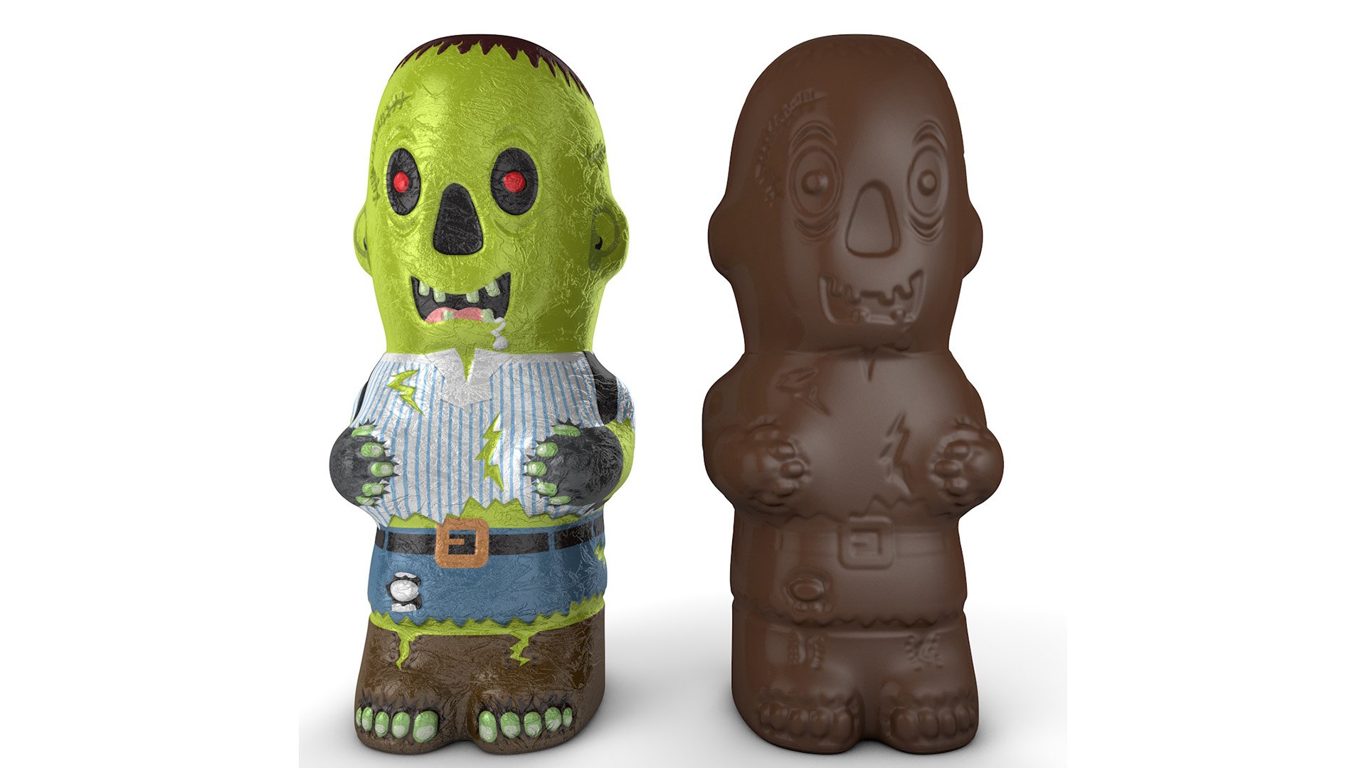 3D foil chocolate zombie halloween TurboSquid 1543932