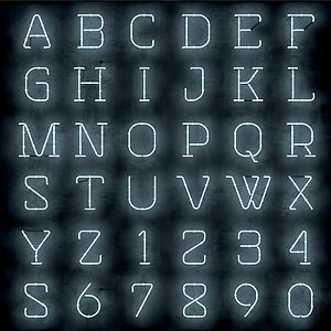 3D neon letter model