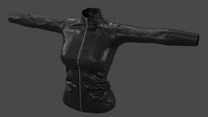 3D Leather Jacket Female model