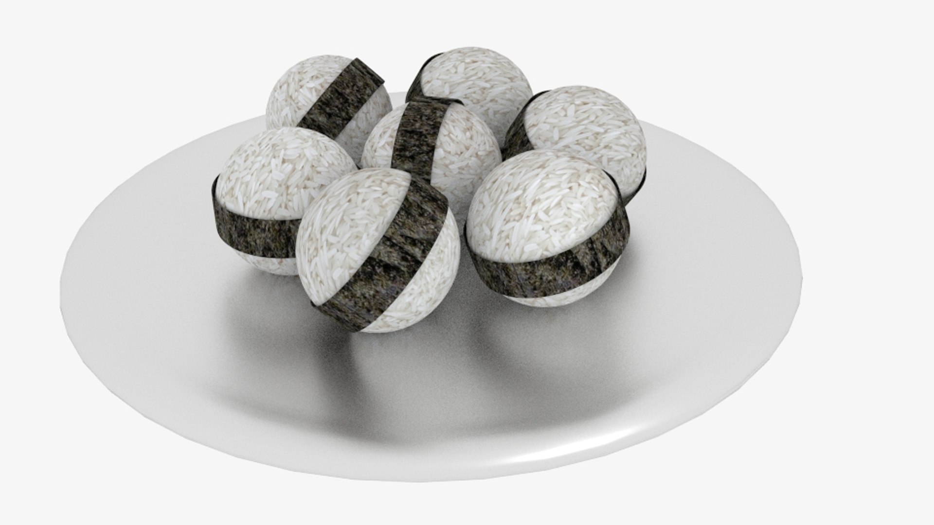 Sphere Sushi 3D TurboSquid 1192892