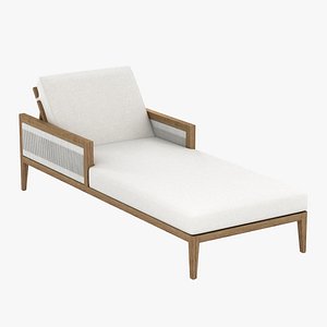 3d model chaise lounge brizo cushions
