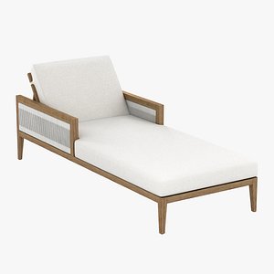 Brizo Chaise Lounge with Cushions by Porta Forma