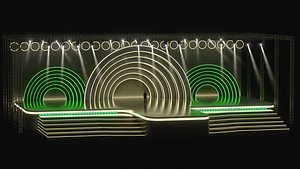 Circle Shape Entertainment Event Stage or Set Design with Light