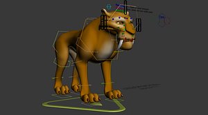 3D cartoon tiger