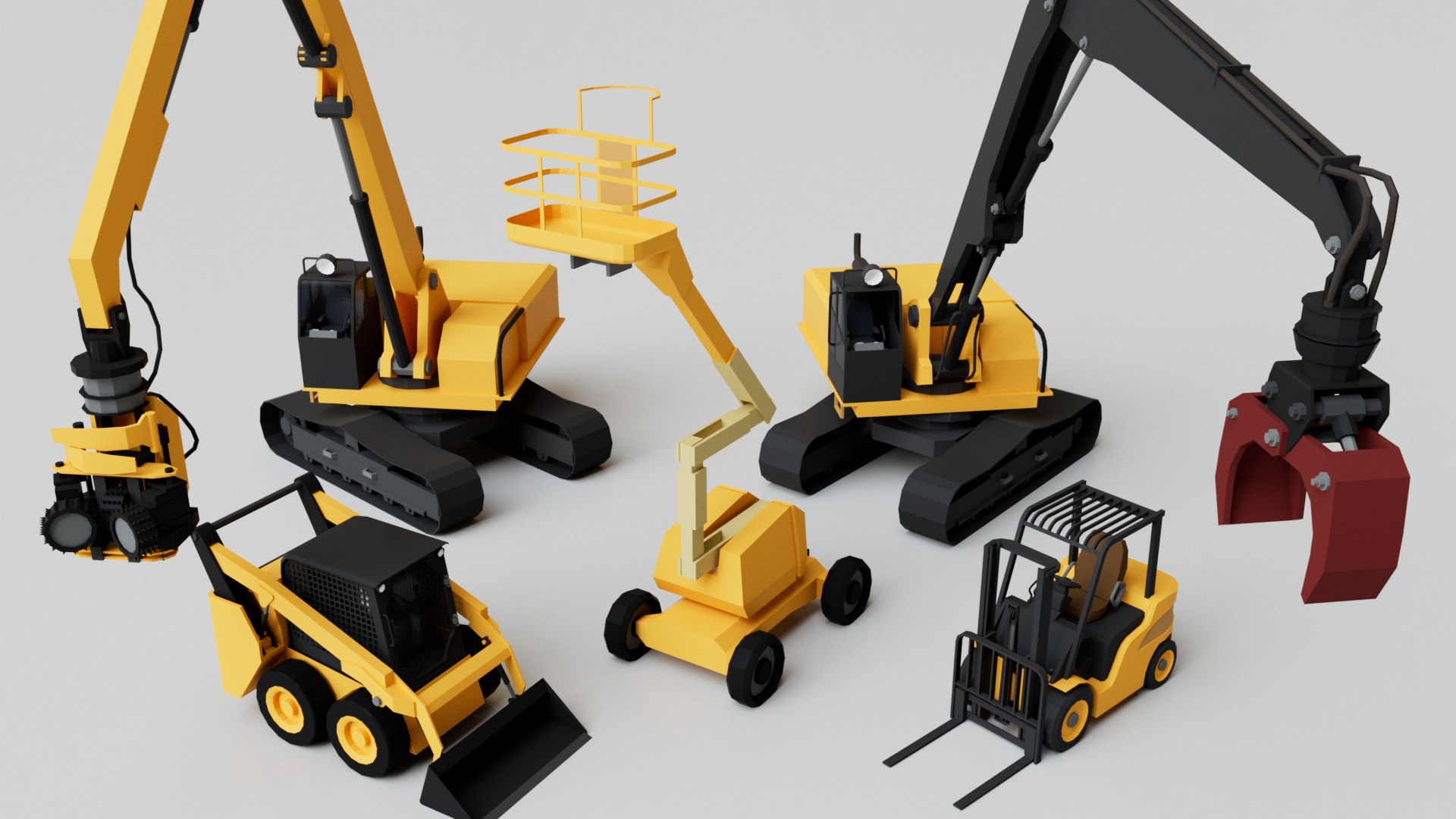 25 Heavy Industrial Machinery Transport Collection Pack 3D Model ...