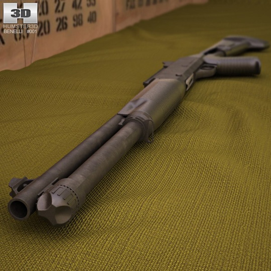 benelli m4 3d model