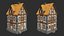 Collection 10 maisons médiévales low-poly