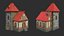 Collection 10 maisons médiévales low-poly