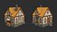 Collection 10 maisons médiévales low-poly