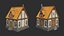 Collection 10 maisons médiévales low-poly