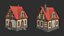 Collection 10 maisons médiévales low-poly