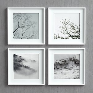 3D picture frames set model