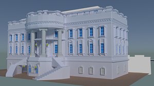 3D house white model
