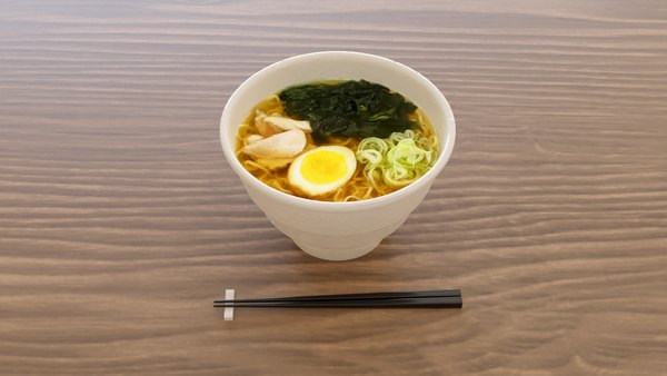 3D Real japanese ramen noodle model