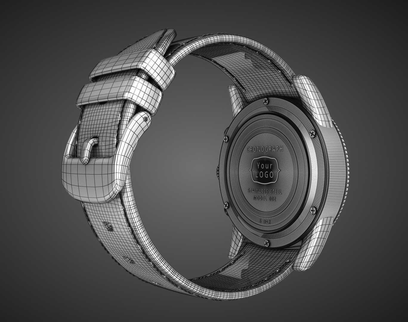 3d Chronograph Wrist Watch Design Model