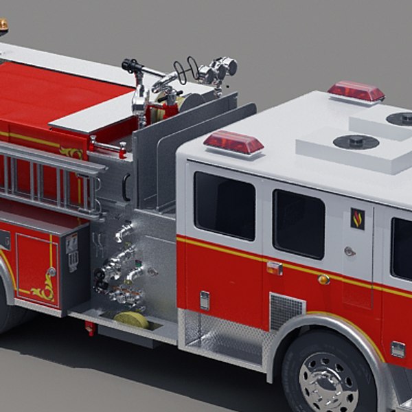 truck pumper 3d model