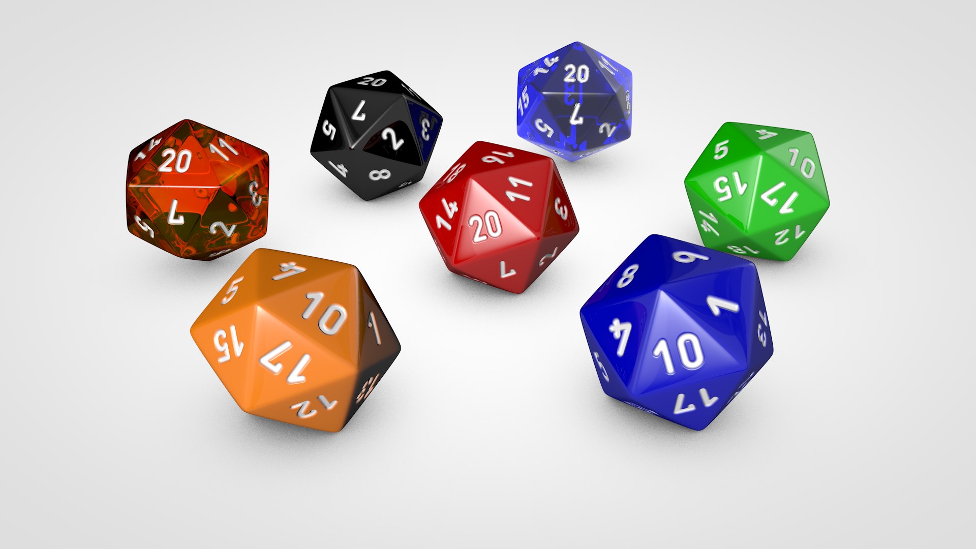 3D D20 Dice - TurboSquid 1216328