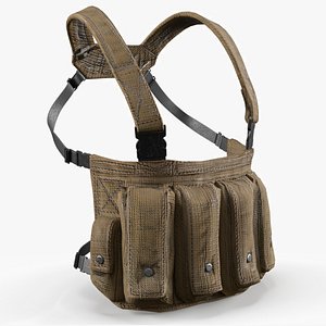 Combat Vest with Ammo Pouches for Terrorist 3D