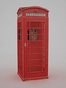 British Telephone Box - Low Poly