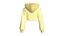 Girls Full Zip Cropped Striped Hoodie