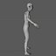 Old European Woman Mesh Rigged