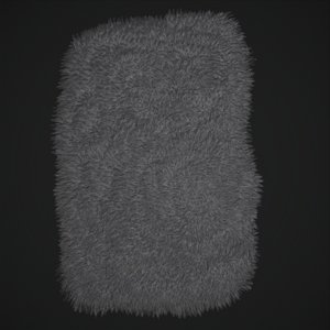 3D Viking Fur Grey model